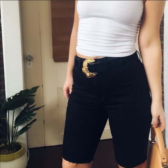 🆕 Free People Denim So Chic Biker Shorts - Picture 4 of 6